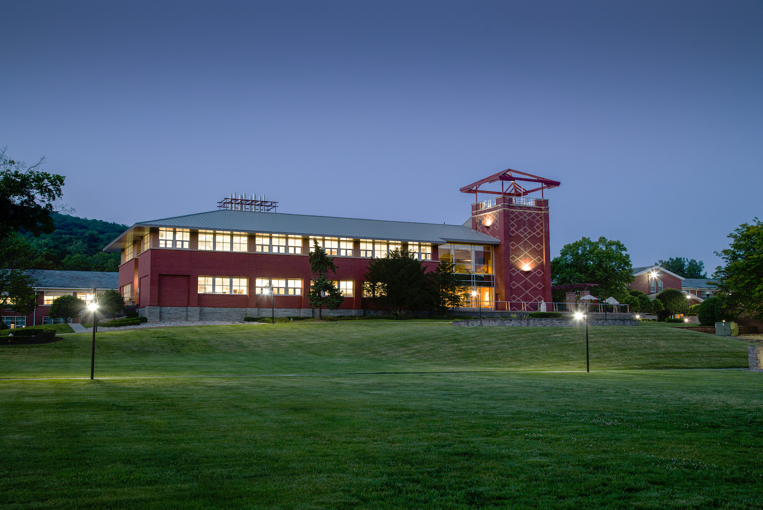 Campus at night