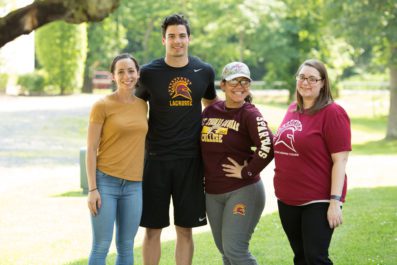 Students outside.