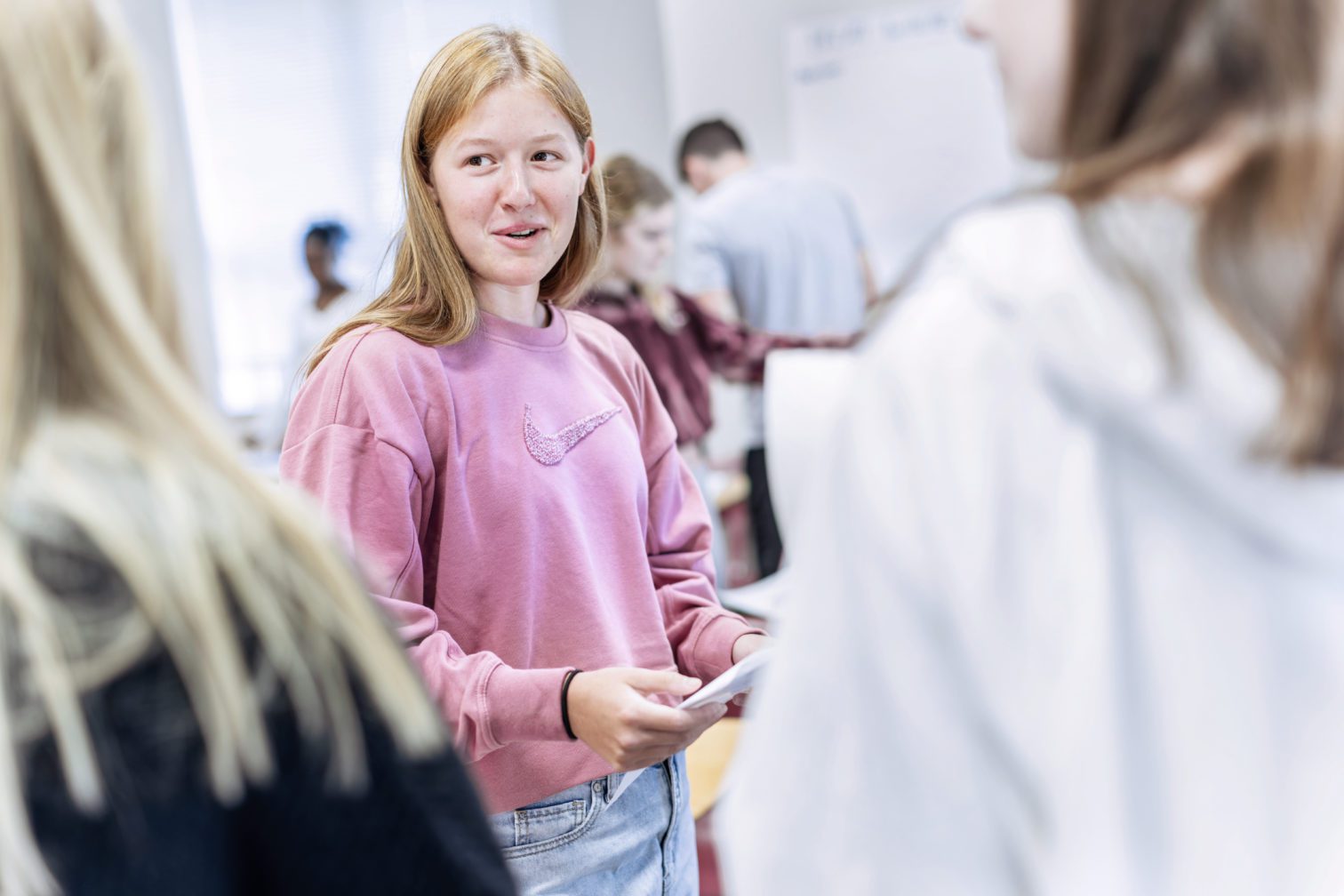 students in a classroom.