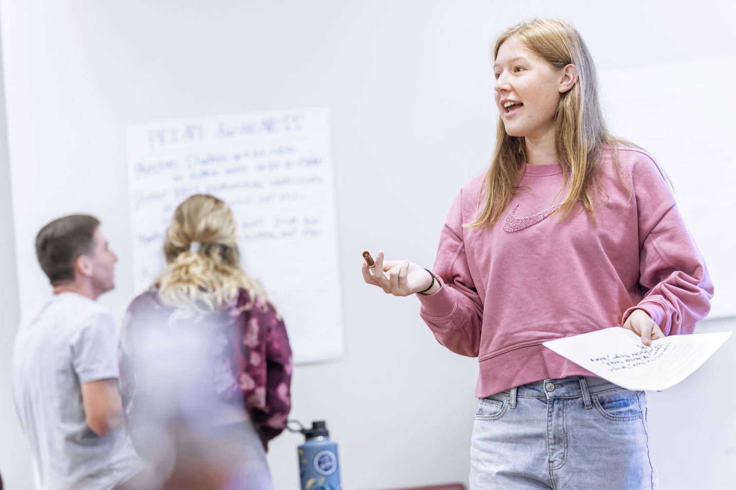 Students in the classroom.