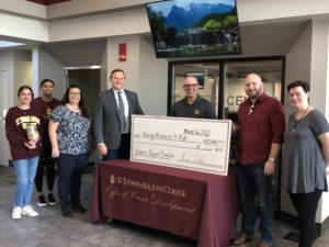 Honors Service Project check presentation