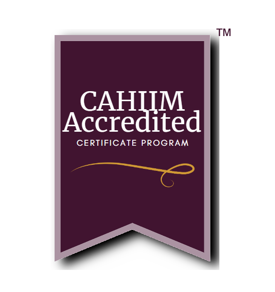 CAHIIM Accredited certificate logo