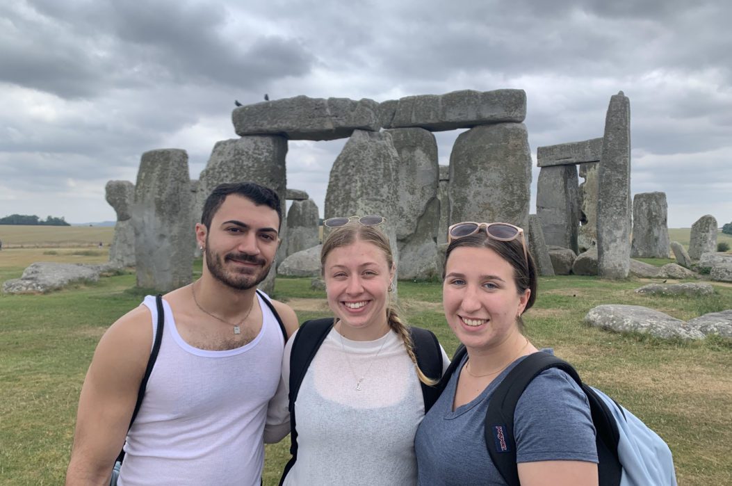 Students at Stonehenge