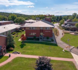 St Thomas Aquinas College campus drone image