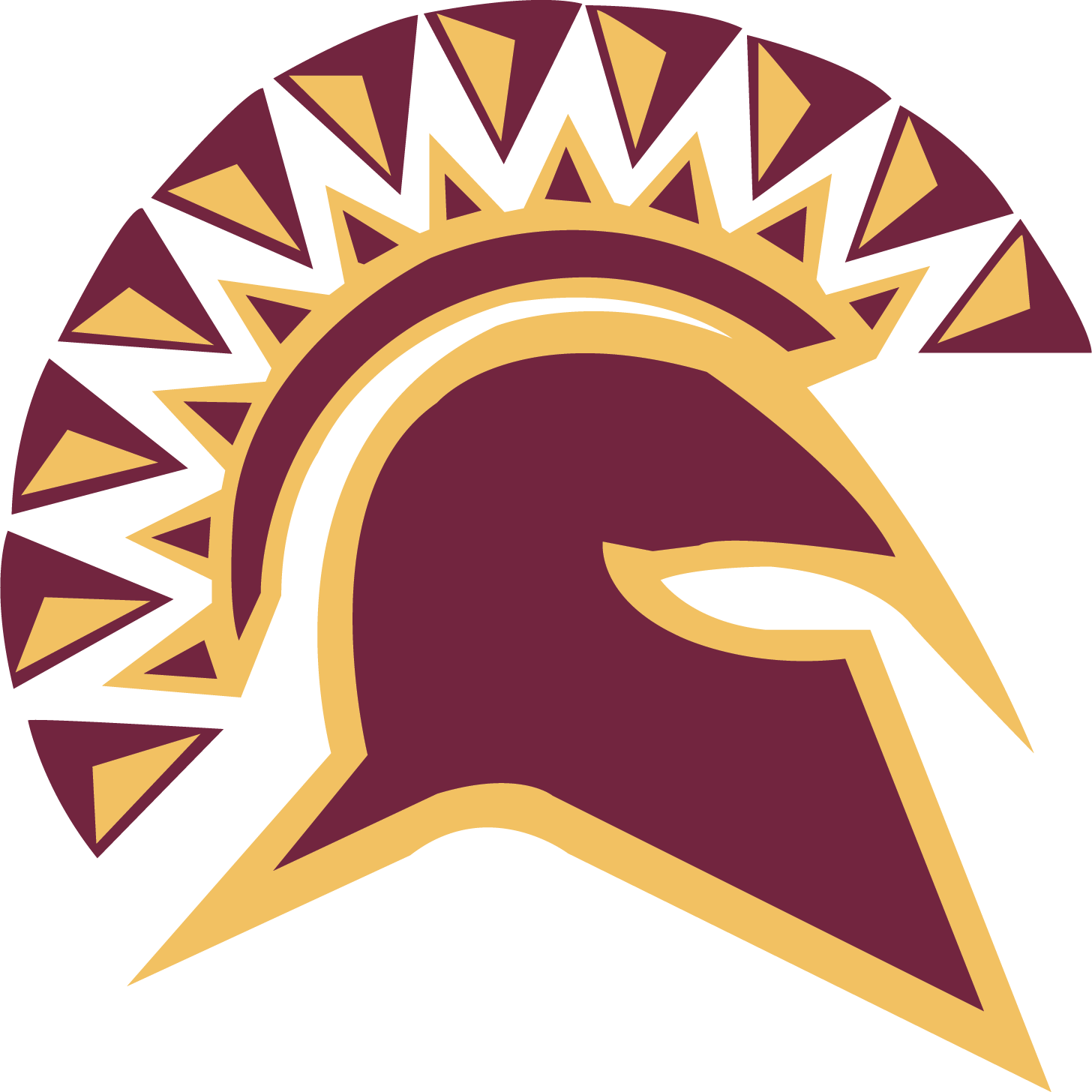 maroon spartan head logo