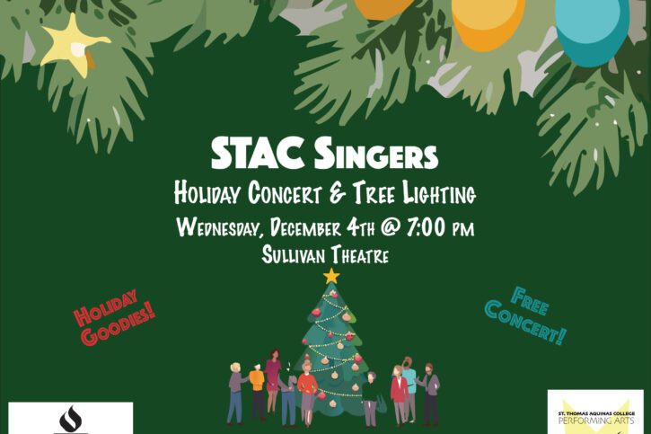 STAC Singers Holiday Concert & Holiday Tree Lighting December 4 at 7pm